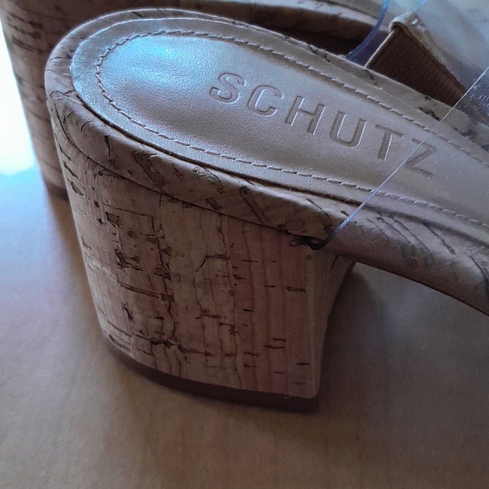 SCHULTZ VICTORIE CORK Block Heels Size 6.5 - Picture 10 of 16